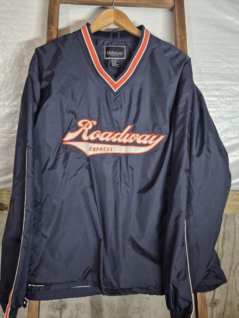 Holloway Navy 'Roadway Express' Windbreaker with Red & White Trim